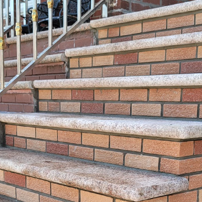 Granite Steps And Brickwork